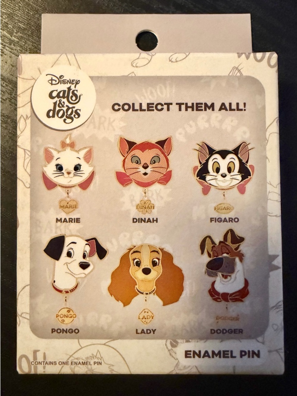 Box Lunch Disney Cats & Dogs Collectible Enamel Pin UNOPENED Mystery Box